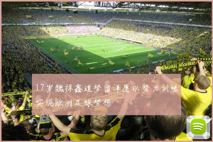 17岁魏祥鑫追梦留洋愿以努力训练实现欧洲足球梦想